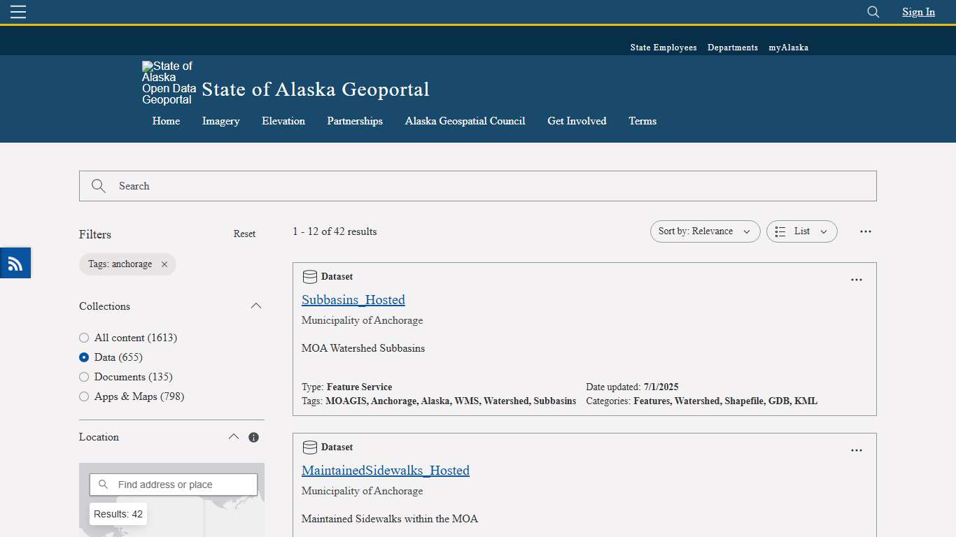 State of Alaska Geoportal