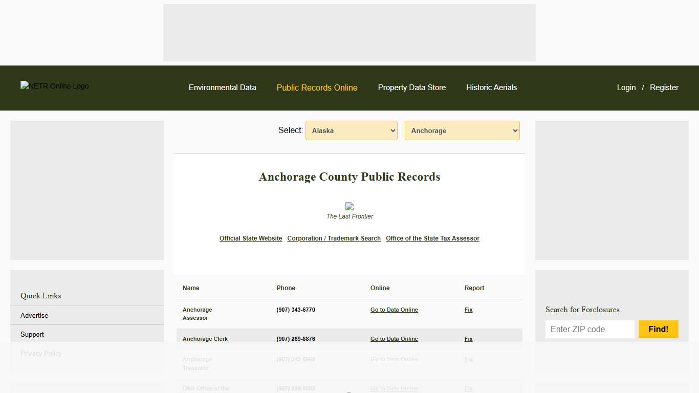NETR Online • Anchorage • Anchorage Public Records, Search Anchorage Records, Anchorage Property Tax, Alaska Property Search, Alaska Assessor